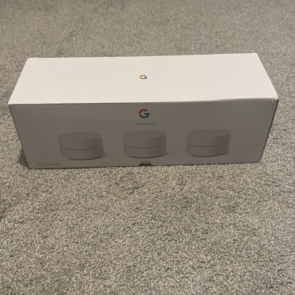 NEW NEVER USED Google WiFi - AC1200 Mesh WiFi System - WiFi Router (3 pack)